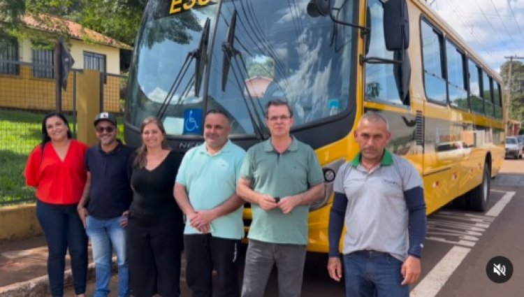 RENOVAÇÃO DA FROTA - Novos ônibus escolares para Ponta da Serra e Pinheiros
