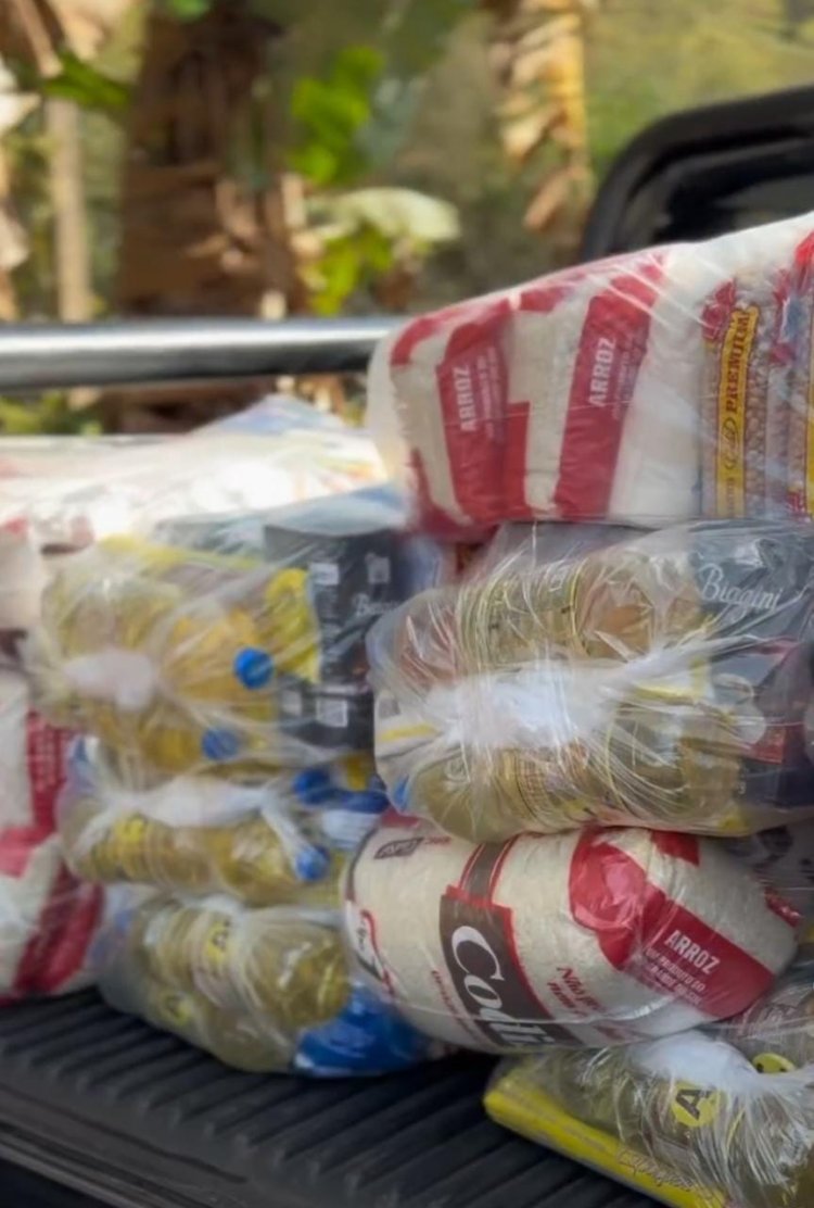 Entrega de 350 cestas básicas na zona rural
