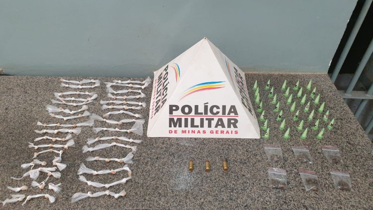 TRÁFICO NO RETIRO COLONIAL - PM apreende 93 pedras de crack, cocaína, maconha e munições