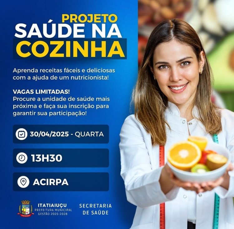 SAÚDE NA COZINHA - Projeto promove oficina de cozinha na cidade