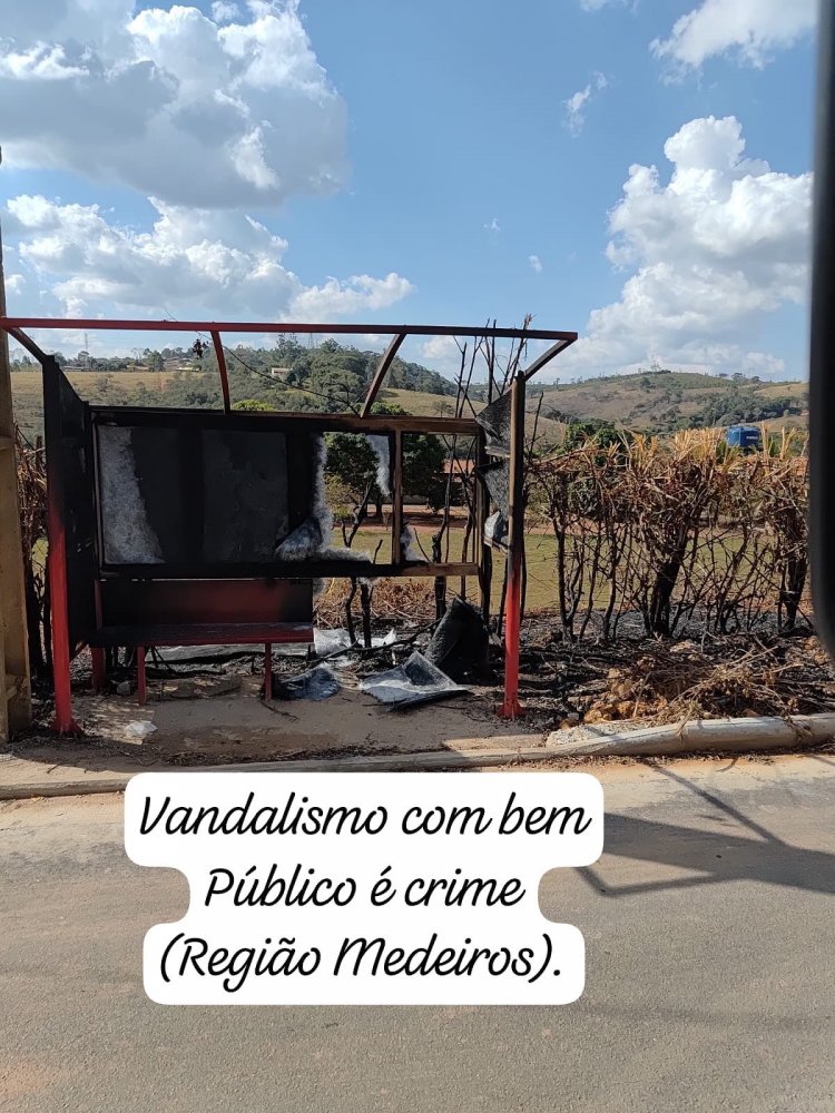 Prefeitura repudia vandalismo em ponto de ônibus