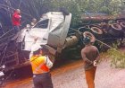 Itatiaiuçu: Caminhoneiro é socorrido após acidente em estrada de acesso a mineradora