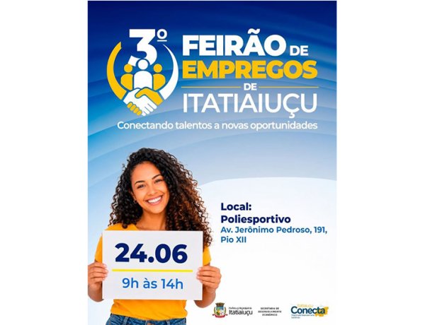 OPORTUNIDADE - Itatiaiuçu terá terceira  edição do Feirão de Empregos