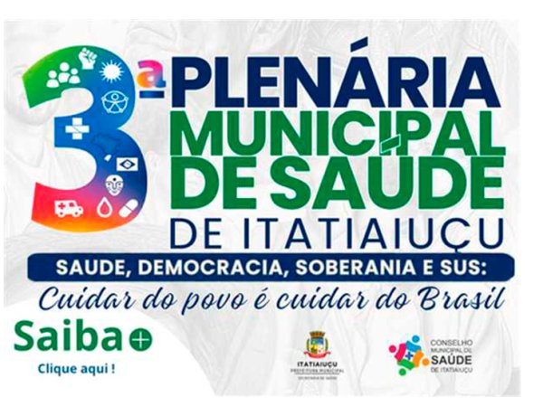 SAÚDE - 3ª Plenária Municipal  acontece na próxima semana