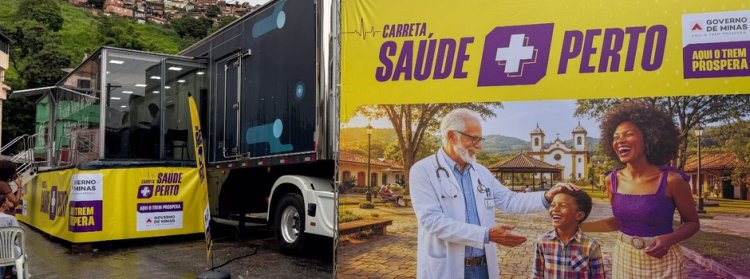 SAÚDE MAIS PERTO - Carreta realiza atendimentos em Itatiaiuçu