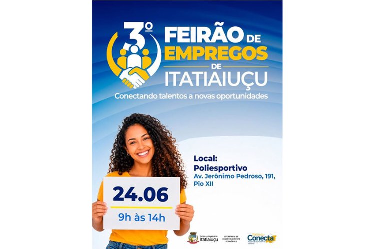 OPORTUNIDADE - Itatiaiuçu terá terceira  edição do Feirão de Empregos