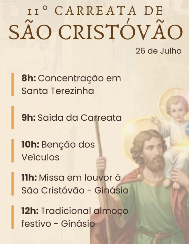 RELIGIOSIDADE - 11ª Carreata de São Cristóvão
