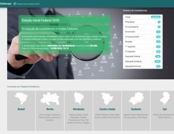 ELEIÇÕES 2026  - DivulgaCandContas permite consultar informações dos candidatos