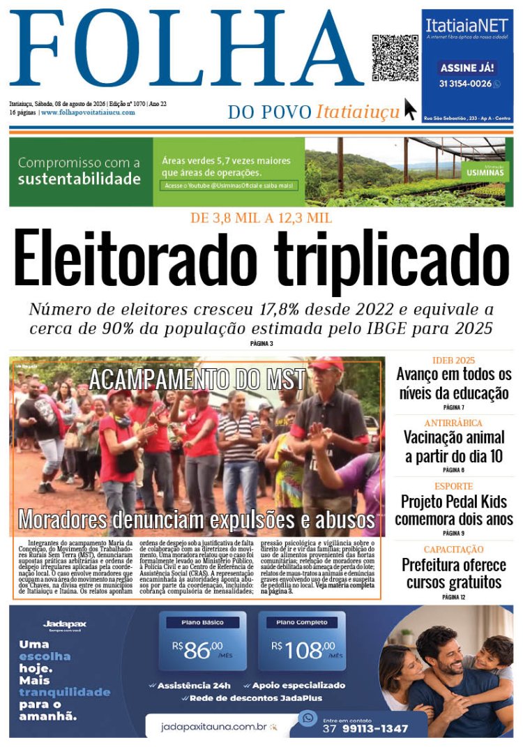 EDIÇÃO ITATIAIUÇU - 1070 - 08-08