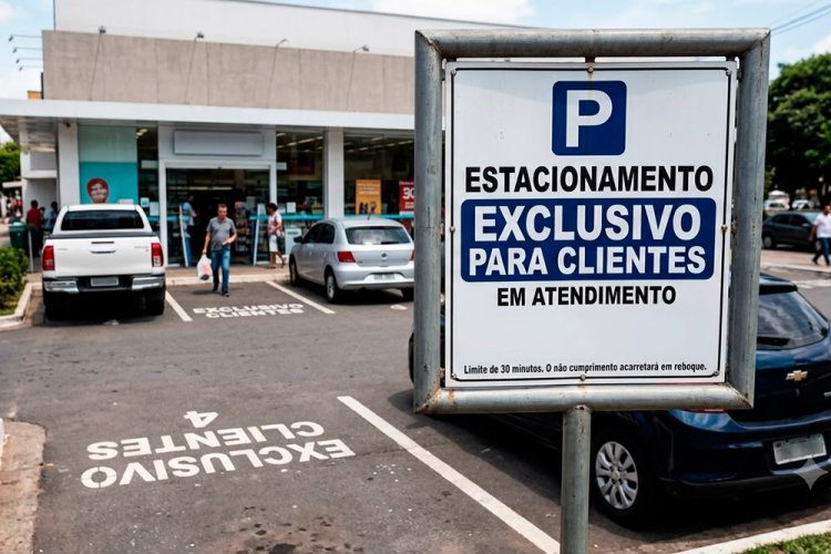 EM PARÁ DE MINAS - Justiça determina retirada de placas de estacionamento exclusivo em frente à drogaria