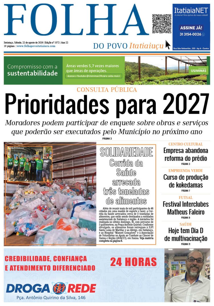 EDIÇÃO ITATIAIUÇU - 1072 - 22-08