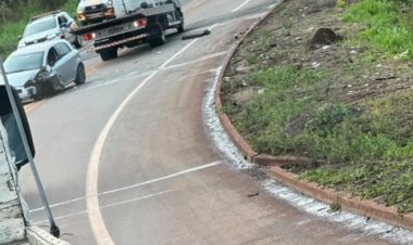 Chuva e acidente atrapalham o trânsito