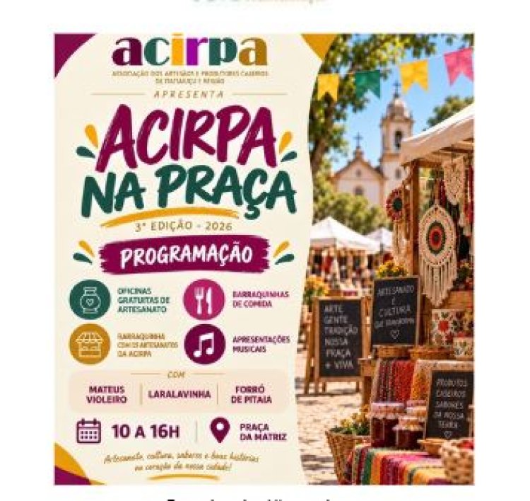 3ª edição do Acirpa  na Praça neste sábado