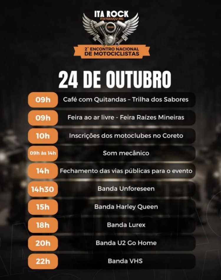 Encontro de motos encerra programação neste sábado